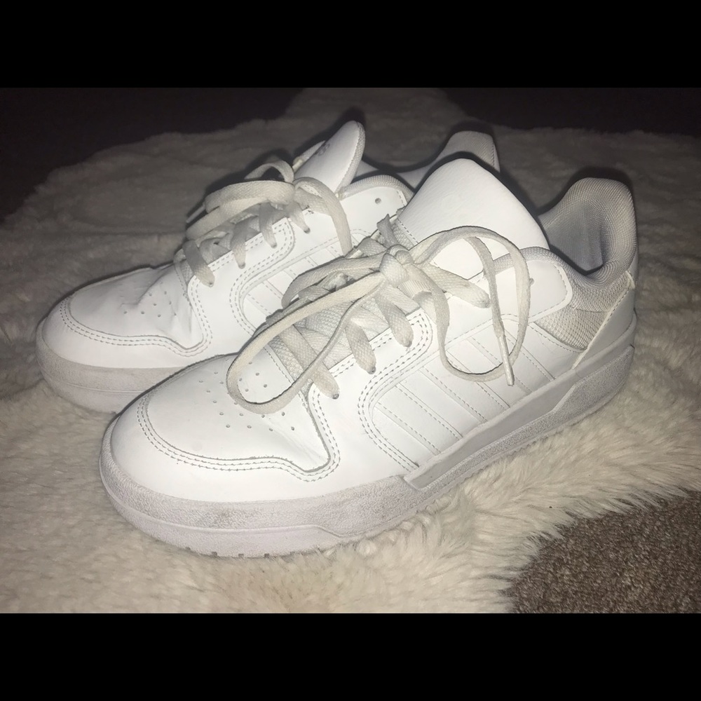 Adidas ortholite white sneakers